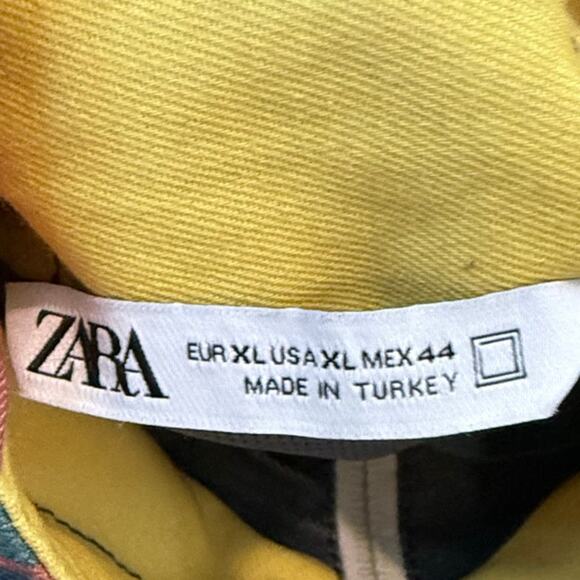 Zara Mens Striped Hoodie Color Block Jacket Warm Winter Casual Relexed  Sz XL - Picture 6 of 8
